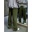 Men's Casual Drawstring Pants - Mid-Waist, Straight Leg, Solid Color Ribbed Design, Polyester Blend, Machine Washable