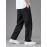 Men'S Casual Joggers, Polyester 100%, Basics Style, Solid Color, Regular Fit Straight Leg, with Drawstring Waist, for Spring/Fall - Non-Stretch Woven Fabric