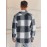 Mens Flannel Shirt Long Sleeve Plaid Jacket Casual Button Down Shirts Shacket