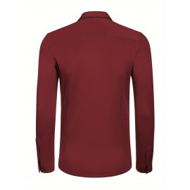 Men'S Long Sleeve Wrinkle Free Shirt Casual Button Down Shirt for Men Untucked Shirts with Pocket