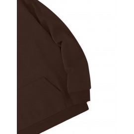 Men's Casual Hoodie, Spring/Autumn Fashion, Geometric Pattern, Knit Fabric, Regular Fit, Polyester, Stretchy, Crew Neck, 