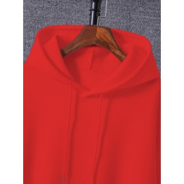 Men's Casual Hoodie with Unique Print Design - Soft Polyester, Machine Washable, Loose Fit Pullover with Kangaroo Pocket