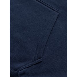 Men's Color Block Hoodie with Kangaroo Pocket and Drawstring - Comfortable and Stylish Sweatshirt for Spring and Fall