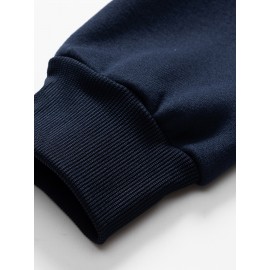 Men's Color Block Hoodie with Kangaroo Pocket and Drawstring - Comfortable and Stylish Sweatshirt for Spring and Fall